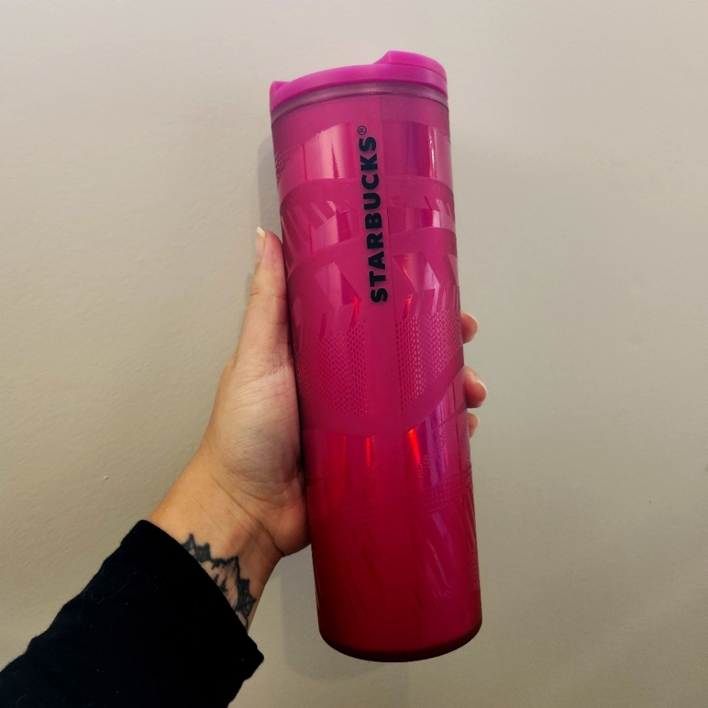 STARBUCKS | 2021 Holiday Hot Pink 16oz Tumbler